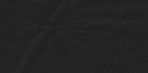 Black crumpled paper background texture pattern overlay. wrinkled high resolution arts craft and Seamless black crumpled paper.