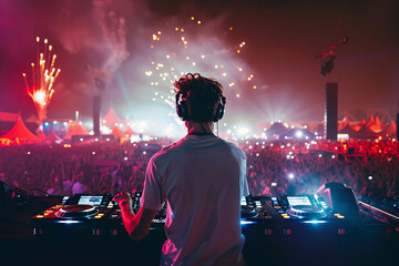 crowd of people dancing at concert	
