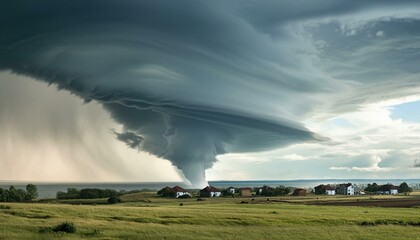 lightning in the storm Tornado sky, cloud, clouds, storm, nature, landscape, weather, rain, geyser, rainbow, water, tornado, forest, blue, 