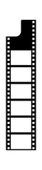 Grunge film strips collection. Old retro cinema movie strip video recording. Vector .