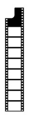 Grunge film strips collection. Old retro cinema movie strip video recording. Vector .
