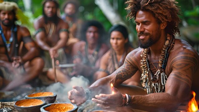 A traditional way of drinking kava in Vanuatu.