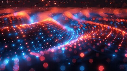 abstract texture with glowing particles background 3d rendering