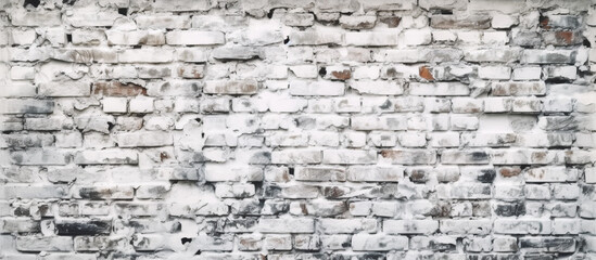 White brick wall background, Weathered Brick Wall