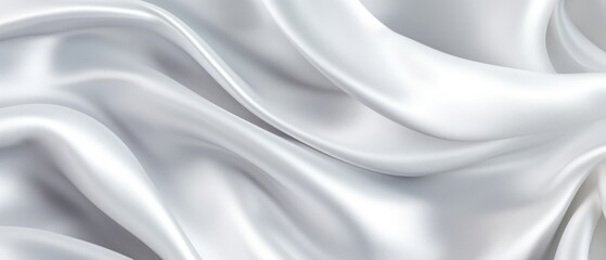 Obraz premium white silk satin fabric abstract background