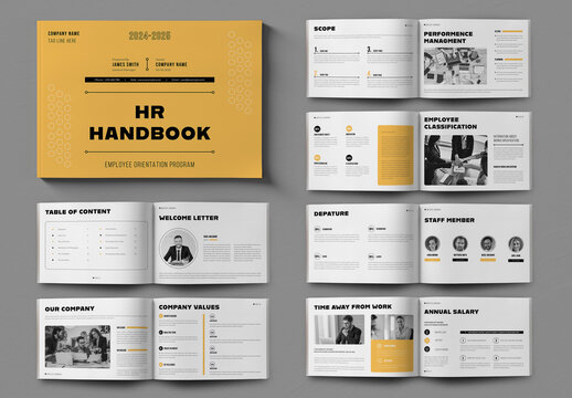 Employee Handbook Brochure Layout Landscape