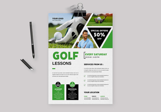 Golf Lessons Flyer Template
