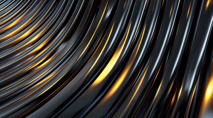 Abstract 3D gradient radial metallic