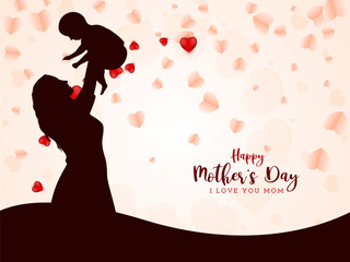 Happy Mother's day celebration adorable greeting background