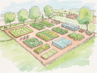 Fototapeta premium biodynamic gardening, practicing biodynamic methods in a garden
