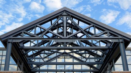 steel structure design external roof frame