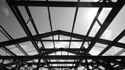 steel structure design external roof frame
