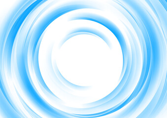 Blue and white glossy blurred circles abstract background. Vector elegant design