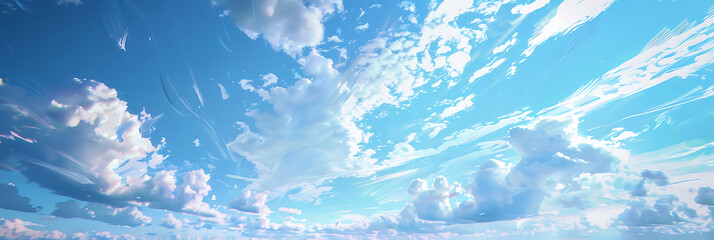 Naklejka premium Summer sky, panorama, the beauty and freshness of nature
