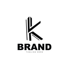 Fototapeta premium Alphabet letter K initial logo design simple product brand template