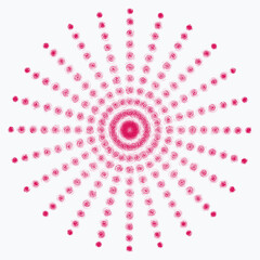 Pattern element on a white background. The vector image can be used as a decoration for fine art.