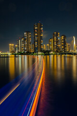 Obraz premium 永代橋からのビルの夜景
