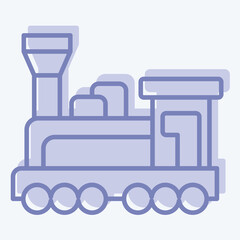 Icon Engine. related to Train Station symbol. two tone style. simple design illustration