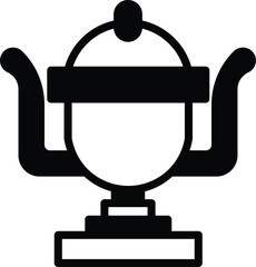 A black and white drawing of a bowl with a white rim In the concept of business icons