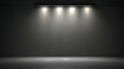 Studio empty stage background with spot light beam shine on background concert Generative Ai
