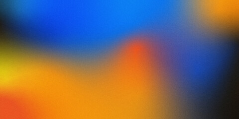 Color gradient, rough abstract background, empty space grainy noise, rough texture yellow blue wave