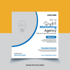 free digital marketing live webinar corporate social media post template