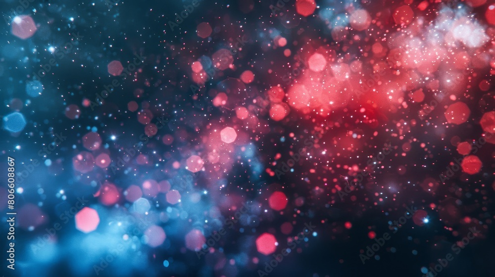 Aufkleber blur effect of vibrant red and blue lights creating an abstract visual experience