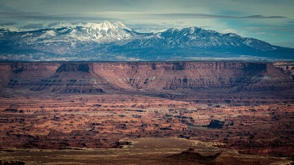 La Sal Mountains Viewed From Buck Canyon Overlook
