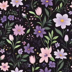 Repeating pattern, abstract pattern flat 2d flower