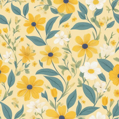 Repeating pattern, abstract pattern flat 2d flower