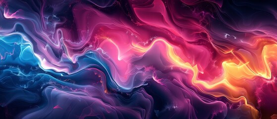 Obraz premium Abstract backgrounds with fluid, flowing visuals, exploding with a spectrum of vivid colors like a rainbow river