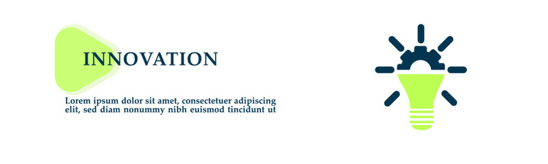 Innovation icon on vector illustration concept. For background presentation, infographics, promotion or web banner graphics. 