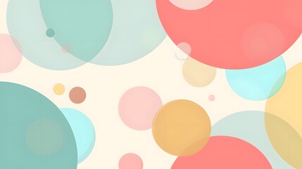Playful Pastel Bubbles and Spheres Abstract Background for Creative Design, Wallpaper, and Decorative Print