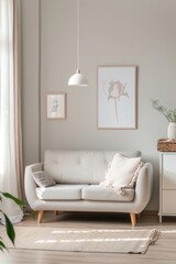 Modern Living Room Interior with Elegant Decor and Artwork