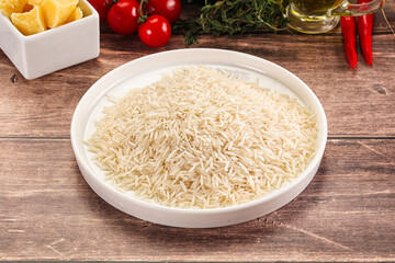 Indian cuisine - raw basmati rice