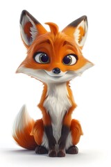 Obraz premium 3D Cute Fox Mascot Character
