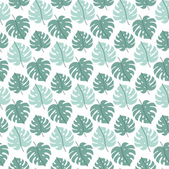 Monstera pattern seamless. The background. Vector.