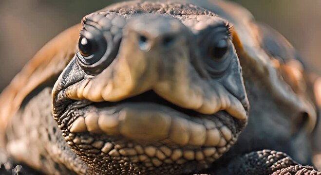Textured Shell of a Giant Tortoise