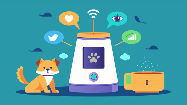 A musthave for busy pet owners this smart feeder takes care of meal planning and portion control so you can focus on spending quality time with your. Vector illustration