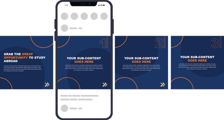 Set of Instagram Carousel Post, editable social media Instagram carousel post, modern and creative business carousel post template © Jawarla