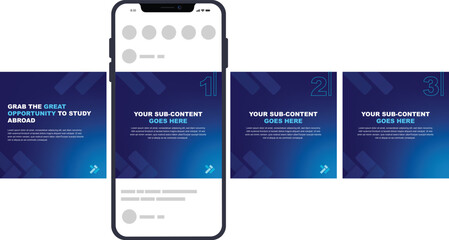Set of Instagram Carousel Post, editable social media Instagram carousel post, modern and creative business carousel post template © Jawarla
