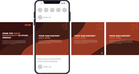 Set of Instagram Carousel Post, editable social media Instagram carousel post, modern and creative business carousel post template © Jawarla