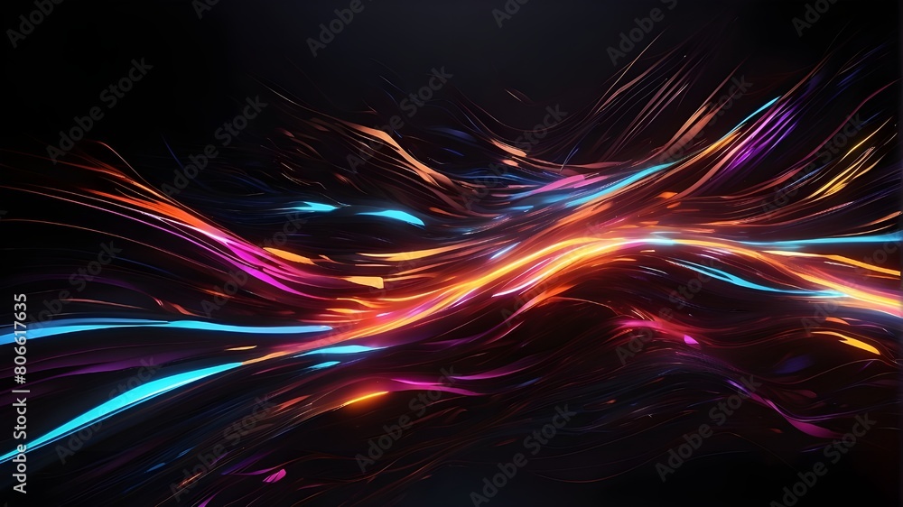 Poster abstract background with glowing lines