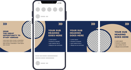 Set of Instagram Carousel Post, editable social media Instagram carousel post, modern and creative business carousel post template © Jawarla