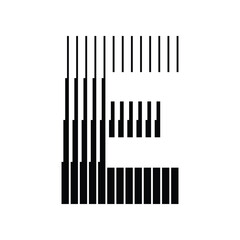Letter E Alphabet Abstract Monogram Line Art Logo Vector Illustration