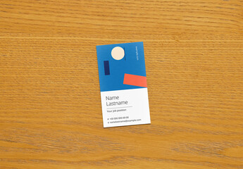 Mockup of vertical customizable US business card