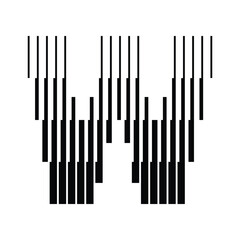 Letter W Alphabet Abstract Monogram Line Art Logo Vector Illustration