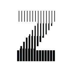Letter Z Alphabet Abstract Monogram Line Art Logo Vector Illustration