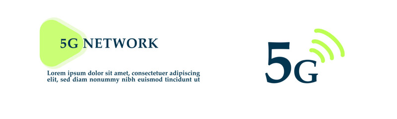 5G network icon on vector illustration concept. For background presentation, infographics, promotion or web banner graphics. 