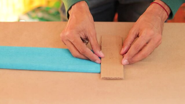 Tracing paper with pi&ntilde;ata molds to cut them out later